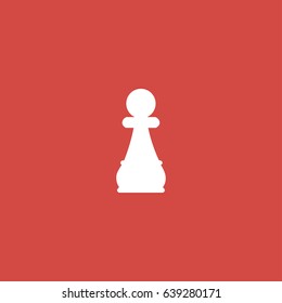 chess figure icon. sign design. red background