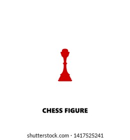 chess figure icon. chess figure vector design. sign design. red color