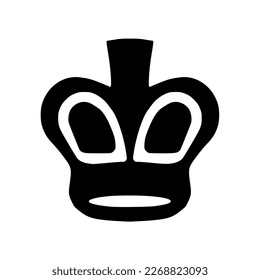 Chess figure king icon isolated on white background. Vector illustration.