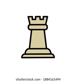 chess figure line icon, vector illustration
