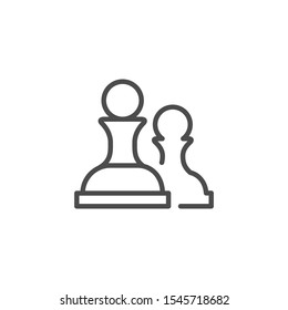 Chess figure line outline icon