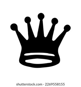 Icono de Reina figura de ajedrez aislado en fondo blanco. Ilustración vectorial.