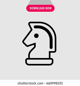 Chess figure vector icon, Chess knight shape symbol. Simple, modern flat vector illustration for mobile app, website or desktop app 
