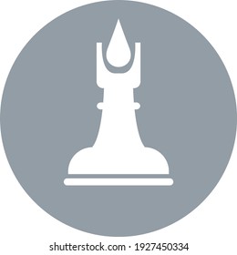 Chess figure white king, illustration, vector on white background.
