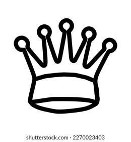 Chess figure white Queen icon isolated on white background. Vector illustration.
