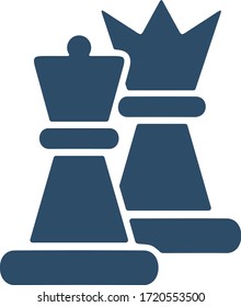 Chess figures icon. Business strategy sign.