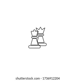 Chess figures icon. Business strategy sign. Strategy concept for perfect web and mobile design. 