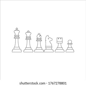 chess figures. illustration for web and mobile design.