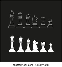 chess figures. illustration for web and mobile design.