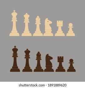 Chess Cartoon Icons Collection Black White Stock Vector (Royalty Free ...