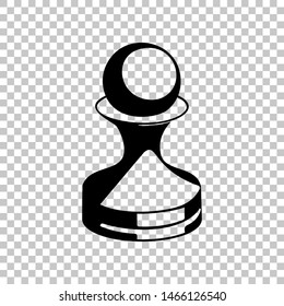 Chess figures sign. Black icon on transparent background. Illustration.