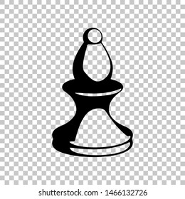 Chess figures sign. Black icon on transparent background. Illustration.