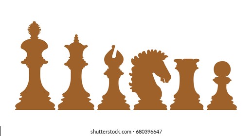 chess figures siluet