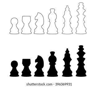 Chess figures. vector EPS10