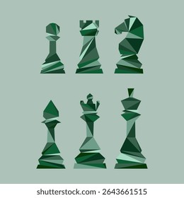 Xadrez figuras ícones vetoriais definidos. Jogo de tabuleiro. Rei, rainha, bispo, peão, cavalo, cavaleiro, torre. Dia Internacional do Xadrez. Torneio de xadrez. Conceito de estratégia