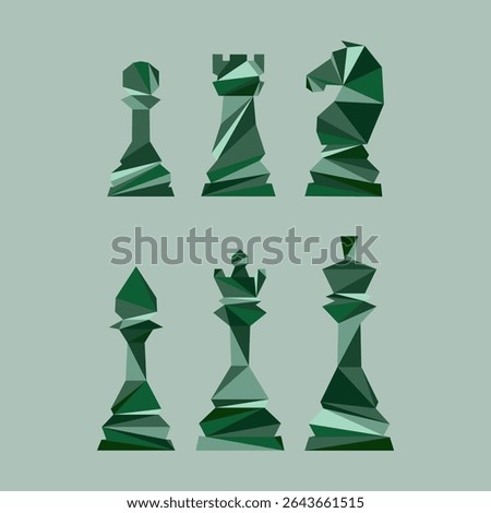 Chess figures vector icons set. Board game. King, queen, bishop, pawn, horse, knight, rook. International chess day. Chess tournament. Strategy concept