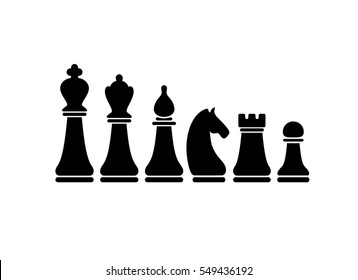 Chess figures vector set