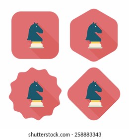 chess flat icon with long shadow,eps10