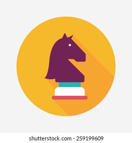 chess flat icon with long shadow,eps10