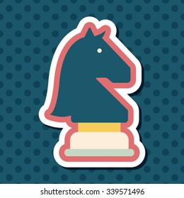 chess flat icon with long shadow,eps10