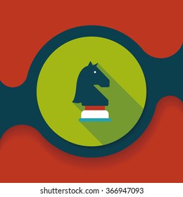 chess flat icon with long shadow,eps10