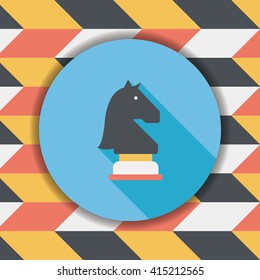 chess flat icon with long shadow,eps10