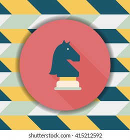 chess flat icon with long shadow,eps10