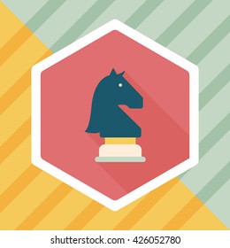 chess flat icon with long shadow,eps10