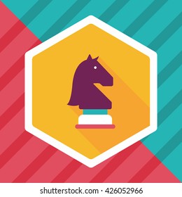 chess flat icon with long shadow,eps10
