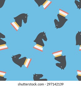 chess flat icon,eps10 seamless pattern background