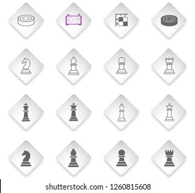 chess flat rhombus web icons for user interface design