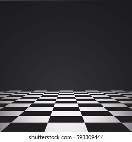 Chess floor on a dark background