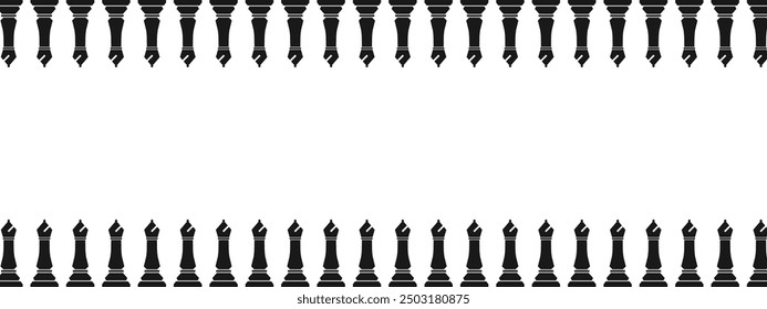 Chess Frame Border Board. Vector Graphics background.