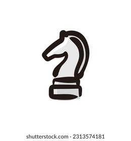 Chess - Gambling icon (Hand draw color version)