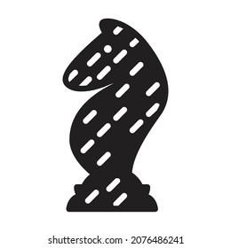 Schachspiel schwarz Vektorsymbol.Schwarze Vektorgrafik des Pferdes. Einzige Illustration von Schachspielsymbol auf weißem Hintergrund.