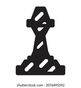 Chess game black vector icon.Black vector illustration of pawn. Isolated illustration of chess game icon on white background.