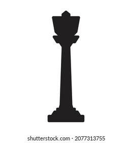 Chess game black vector icon.Black vector illustration of gueen. Isolated illustration of chess game icon on white background.