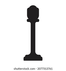 Icono vectorial negro del juego de ajedrez.Ilustración vectorial negra del rey. Ilustración aislada del icono del juego de ajedrez sobre fondo blanco.