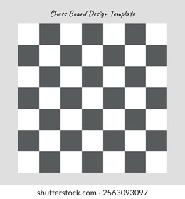 Chess game board design template