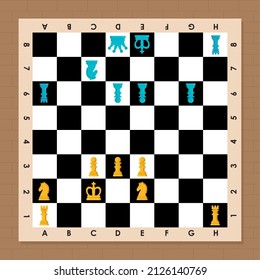 Chess Game Board On White Background