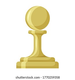 Chess game cartoon vector icon.Cartoon vector illustration of pawn. Isolated illustration of chess game icon on white background.