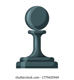 Chess game cartoon vector icon.Cartoon vector illustration of pawn. Isolated illustration of chess game icon on white background.