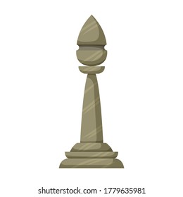Chess game cartoon vector icon.Cartoon vector illustration of knight. Isolated illustration of chess game icon on white background.