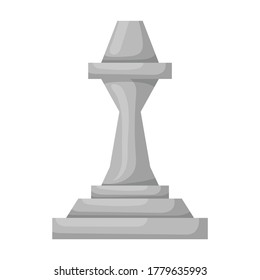 Chess game cartoon vector icon.Cartoon vector illustration of pawn. Isolated illustration of chess game icon on white background.