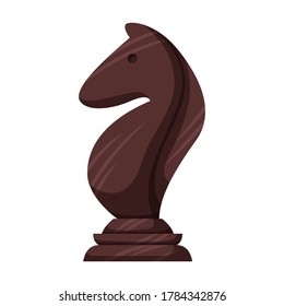 Chess game cartoon vector icon.Cartoon vector illustration of horse. Isolated illustration of chess game icon on white background.