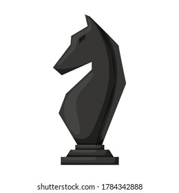 Chess game cartoon vector icon.Cartoon vector illustration of horse. Isolated illustration of chess game icon on white background.