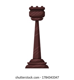 Chess game cartoon vector icon.Cartoon vector illustration of gueen. Isolated illustration of chess game icon on white background.