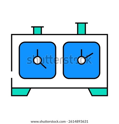 chess game clock line icon vector. chess game clock sign. isolated symbol illustration