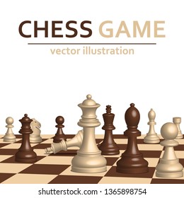 Chess game competition vector design illustration