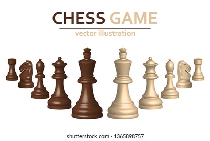 Chess game competition vector design illustration